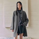 Women's Turn-down Collar Wool Coat